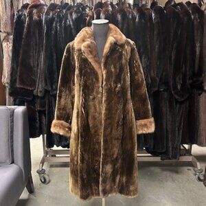 SHEARED BEAVER W/ PASTEL CUFFS & COLLAR - WAS 4995, NOW ONLY $895 -  SIZE S